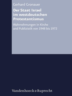 cover image of Der Staat Israel im westdeutschen Protestantismus
